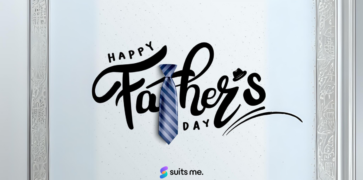 Happy fathers day facts on a blue background with a tie