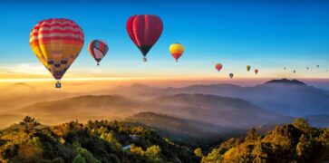 Hot Air Balloons Experience during sunset