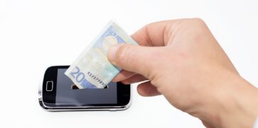 Putting money in a phone