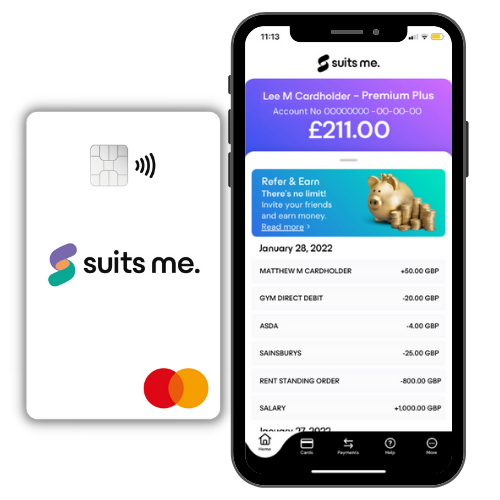 Essential debit card and app in a circle