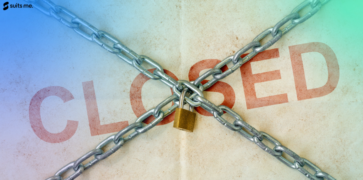 Closed chained up and written on the floor